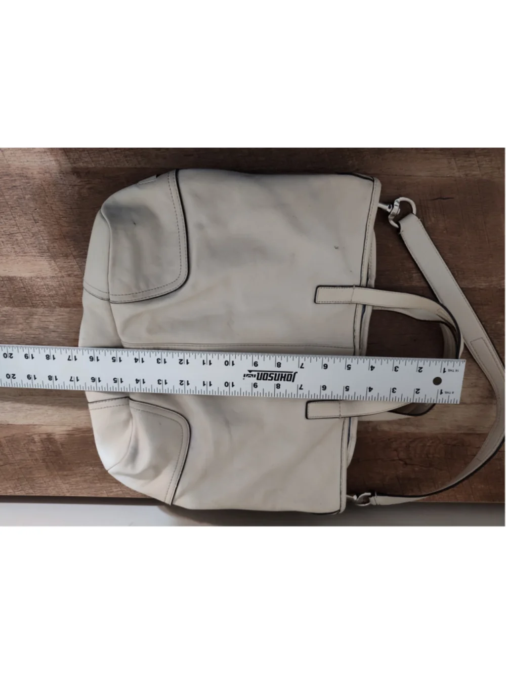 Women's Coach Leather Hobo Bag One Size White